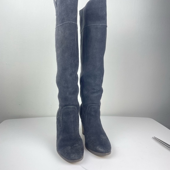 Dolce Vita DV Gray Suede Side Zip Heeled Boots size 6.5 M - Picture 4 of 17